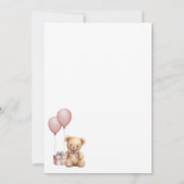 Invitation On peut attendre le Baby shower de fille rose (Dos)