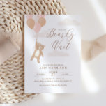 Invitation On peut attendre le Baby shower de fille rose<br><div class="desc">Pouvez-vous vraiment attendre de rencontrer le petit sur le chemin ? Célébrez avec cette élégante invitation à baby shower à thème pour ours en peluche !</div>