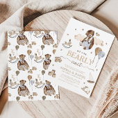 Invitation On peut attendre le Baby shower de garçon