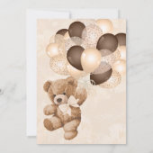 Invitation On Peut Attendre Le Baby shower De L'Ours Teddy Bo (Dos)