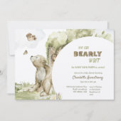 Invitation On peut attendre le Baby shower des bois (Devant)