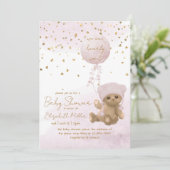 Invitation On peut attendre le Baby shower des filles (Debout devant)