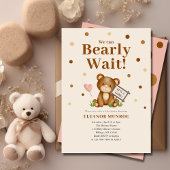Invitation On peut attendre le Baby shower des filles