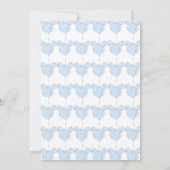 Invitation On peut attendre le Baby shower d'ours bleu (Dos)