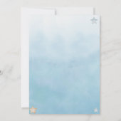 Invitation On Peut Attendre Le Baby shower Garçon Bleu (Dos)