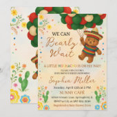 Invitation On peut attendre le Baby shower mexicain Muchacho (Devant / Derrière)
