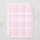 Invitation On peut attendre le baby shower plaid classique ro (Dos)