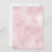 Invitation On peut attendre le Baby shower rose Pastel (Dos)