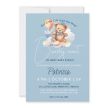 On Peut Attendre Le Baby shower Teddy Bear Garçon