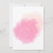 Invitation On peut attendre le ballon rose hydrangea (Dos)