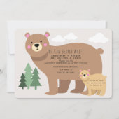 Invitation On peut attendre l'invitation Baby shower de maman (Devant)