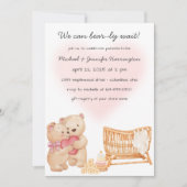 Invitation On peut attendre l'invitation du Baby shower (Devant)