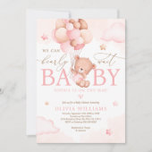 Invitation On peut attendre l'invitation du Baby shower de ba (Devant)