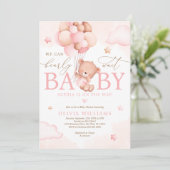 Invitation On peut attendre l'invitation du Baby shower de ba (Debout devant)