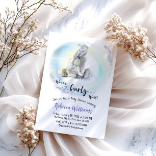 Invitation On peut attendre l'invitation du Baby shower d'hiv