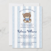 Invitation On peut attendre longtemps baby shower vintage dép (Devant)