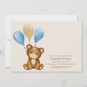 Invitation On peut attendre l'ours aquarelle