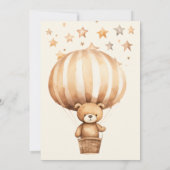 Invitation On Peut Attendre L'Ours Baby shower Beige (Dos)