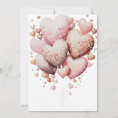 Invitation On peut attendre l'ours Élégant Baby shower fille (Dos)