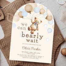 On Peut Attendre L'Ours Thème Garçon Baby shower A