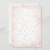 Invitation On peut attendre Noël Ours rose Baby shower (Dos)