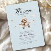 Invitation On Peut Attendre ! Ours et avion en peluche