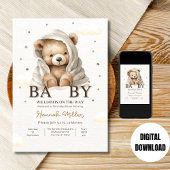 Invitation On peut attendre prématurément Baby shower Garçon