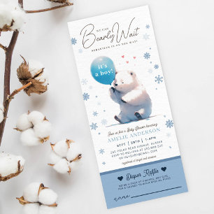 Invitation On peut attendre prématurément Boy Baby shower tom