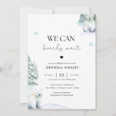 Invitation On peut attendre prématurément Garçon Baby shower  (Devant)