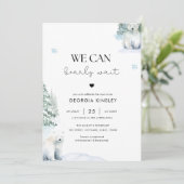 Invitation On peut attendre prématurément Garçon Baby shower  (Debout devant)