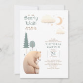 Invitation On peut attendre prématurément - mignon Baby showe (Devant)
