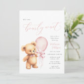 Invitation On Peut Attendre Presque Le Baby shower De Ballons (Debout devant)