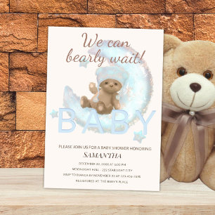 Invitation On Peut Attendre Rapidement - Ours Baby shower Thé