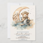 Invitation On Peut Attendre Teddy Bear Baby shower (Devant)