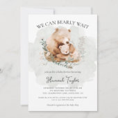 Invitation On Peut Attendre Teddy Bear Baby shower (Devant)