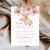 Invitation On Peut Attendre Teddy Bear Baby shower
