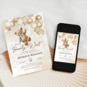 Invitation On Peut Attendre Teddy Bear Baby shower