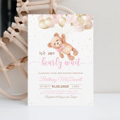 Invitation On Peut Attendre Teddy Bear Baby shower