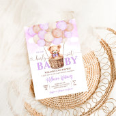 Invitation On Peut Attendre Teddy Bear Baby shower