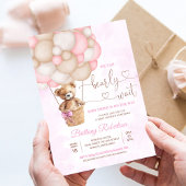 Invitation On Peut Attendre Teddy Bear Baby shower