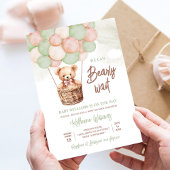 Invitation On Peut Attendre Teddy Bear Baby shower