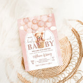 Invitation On Peut Attendre Teddy Bear Baby shower