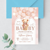 Invitation On Peut Attendre Teddy Bear Baby shower