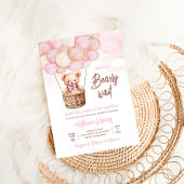 Invitation On Peut Attendre Teddy Bear Baby shower