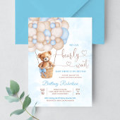 Invitation On Peut Attendre Teddy Bear Baby shower