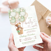 Invitation On Peut Attendre Teddy Bear Baby shower
