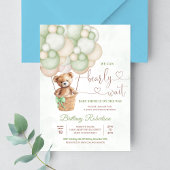 Invitation On Peut Attendre Teddy Bear Baby shower