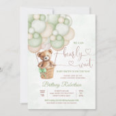 Invitation On Peut Attendre Teddy Bear Baby shower (Devant)