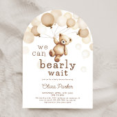 Invitation On Peut Attendre Teddy Bear Baby shower Arche
