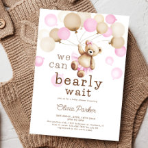 On peut attendre Teddy Bear Baby shower fille